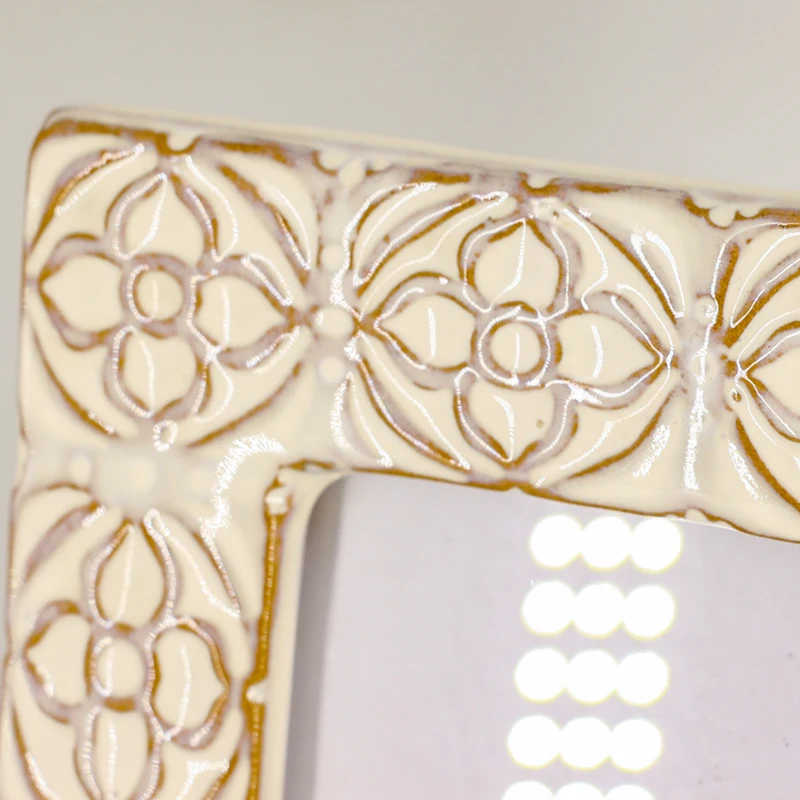 
New Design Custom Picture Frame Printed Ceramic Photo Frames Retro Designs Reactivity Surface Imperfections 