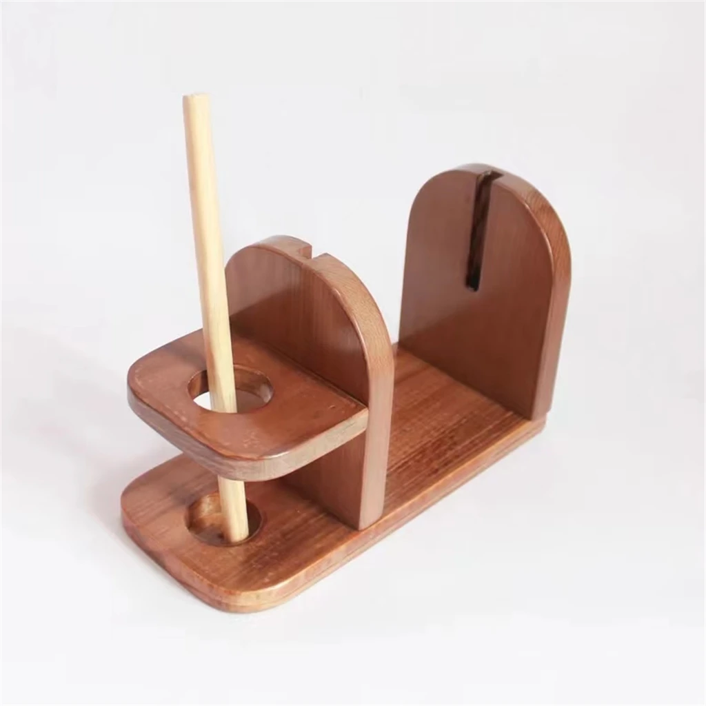 A Wooden yarn holder for knitting crochet yarn and thread holder