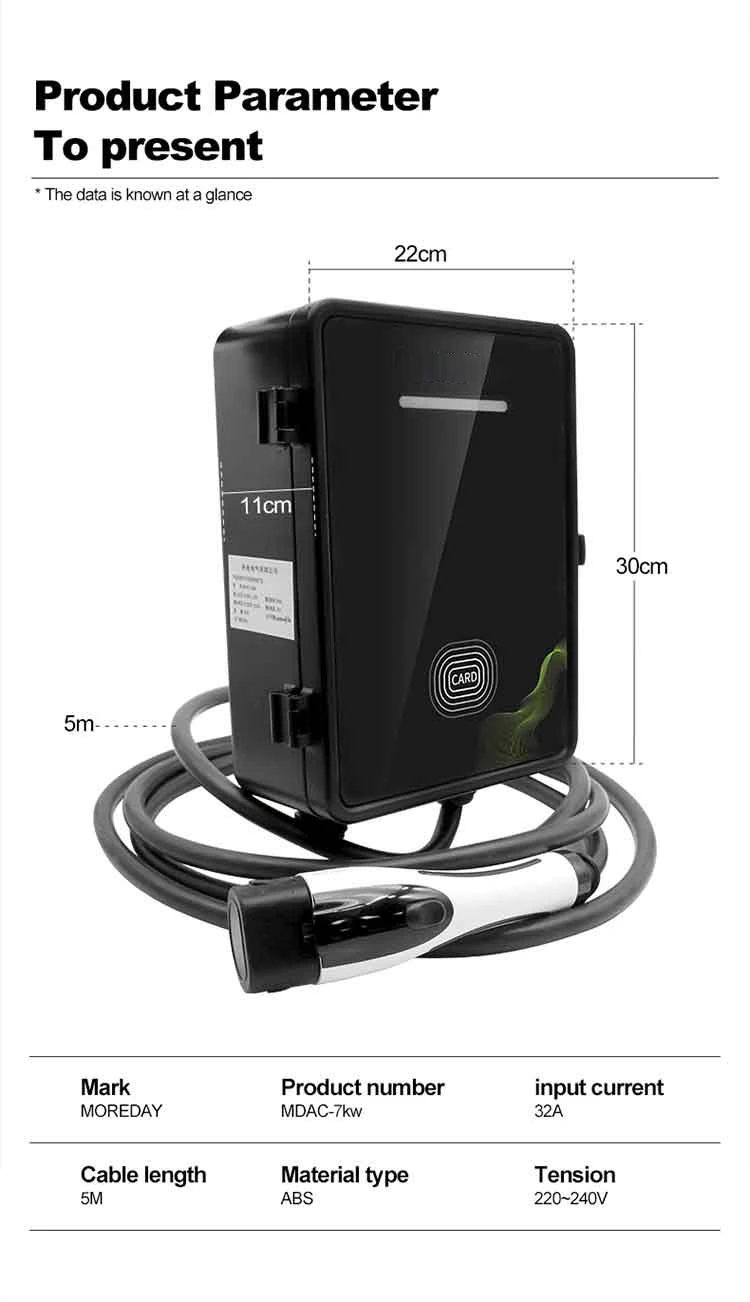FCT  ev wall charger 7kw 32 amp uk type 2 type b rcd for ev charger ev charger 22kw type 2