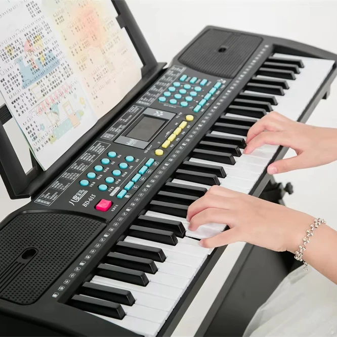 BDMUSIC China factory students digital piano keyboard 61-keys electronic organ toy musical instrument with microphone for sale