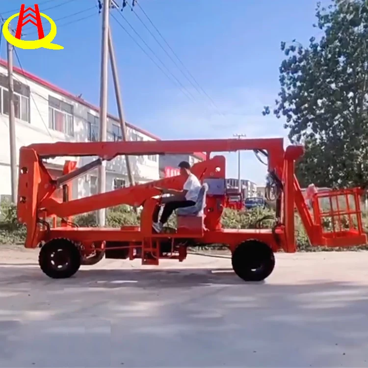 Towable Boom Lift 10m 12m 14m 16 M Height Manlift Drivable Articulating Boom Lifts