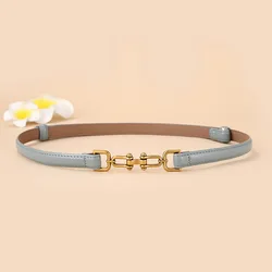 Factory Wholesale Leather Thin Belt Women Fashion Dress Decorative Waist Chain Versatile Suit Waist Belt