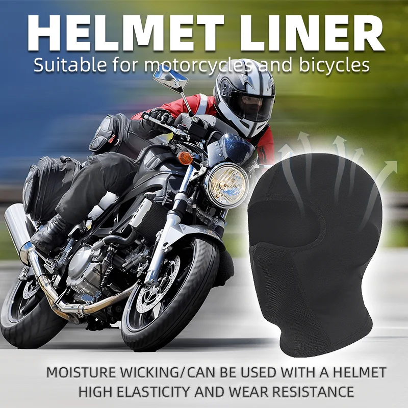 Custom Printed Cooling Silk Sun Protection Men Motorcycle Cycling Helmet Inner Liner Face Ski Mask Skimask with Logo