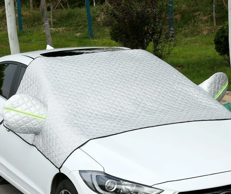 Waterproof Car Windshield Cover for Ice and Snow Thicken Windscreen Protector with Side View