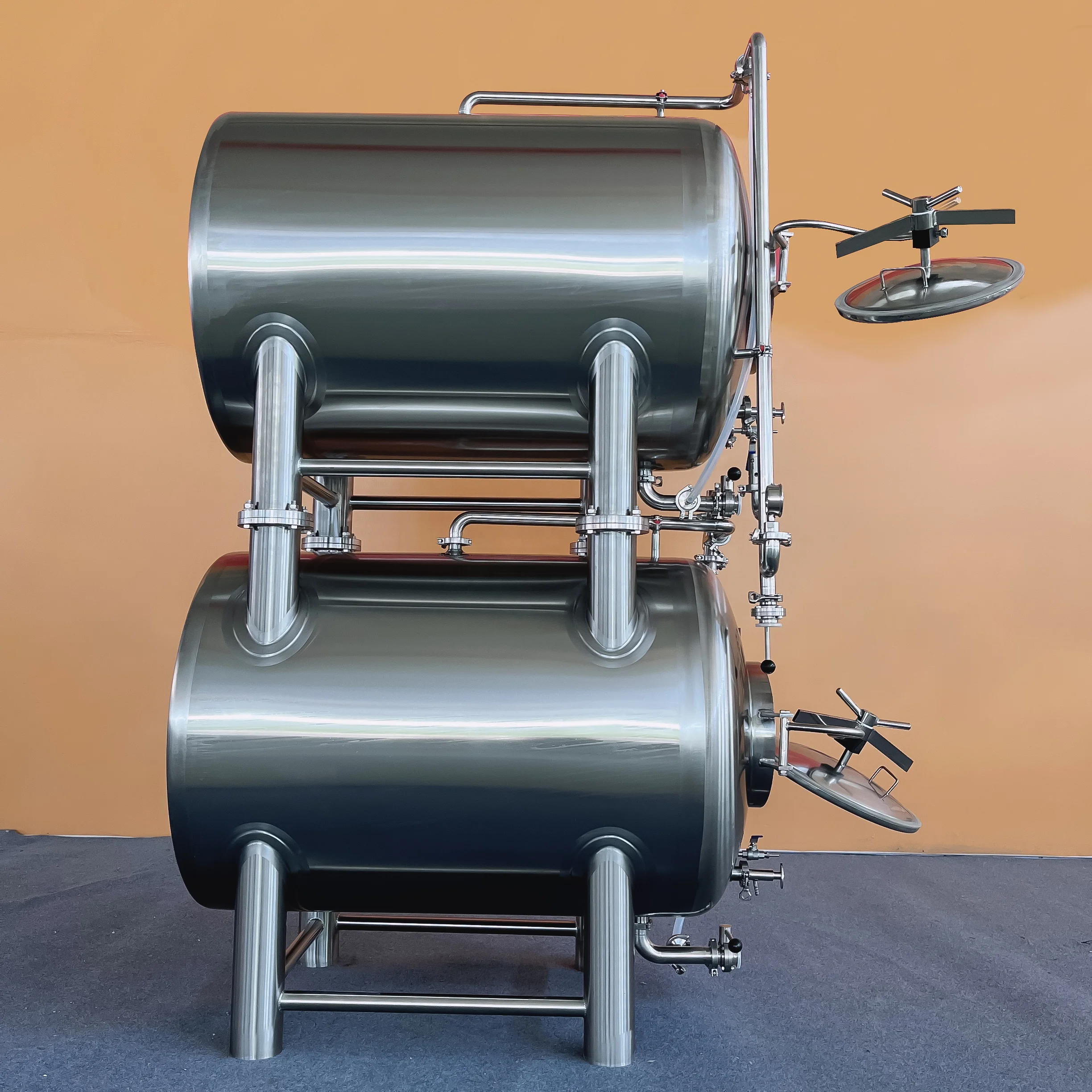 500L Stacked Horizontal Design Bright Beer Tank Unitanks BBT Brite Beer Tank Serving Tank Beer Brewing Equipment