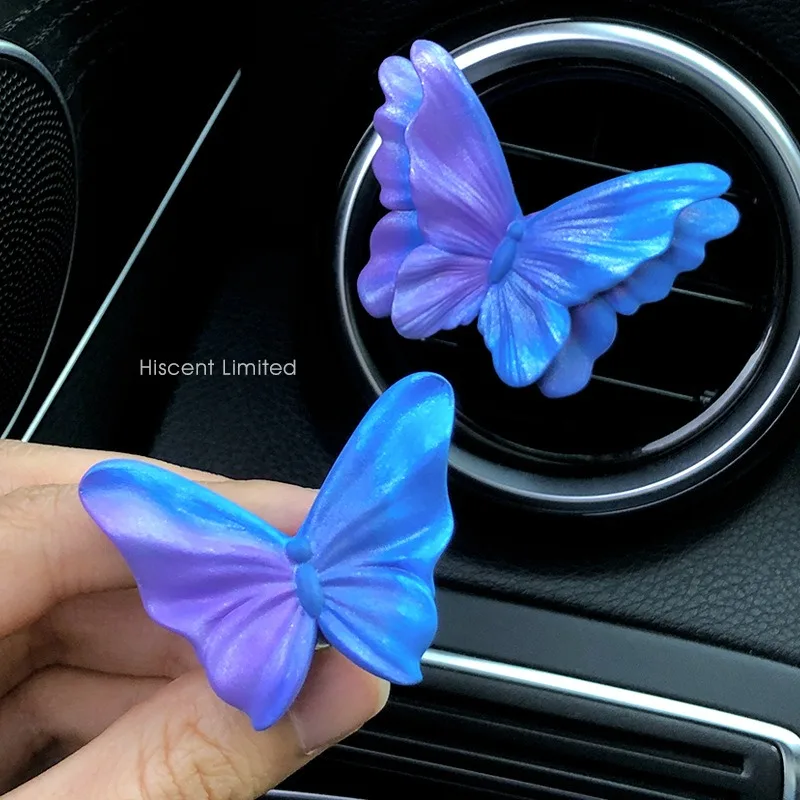 Advanced butterfly air outlet decoration car fragrance car perfume flower fragrance stone car interior decoration accessories