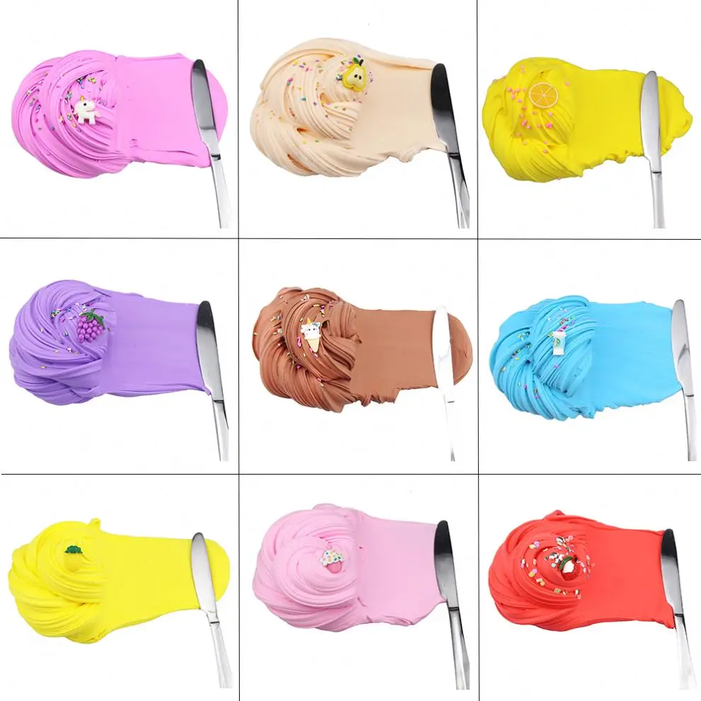 6 шт 9 пакет масло пушистый Slime набор еды Cotton Candy облако с