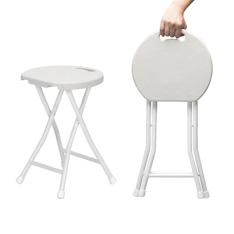 portable colored metal folding chairs and stools household living room beach lightweight folding stool plastic