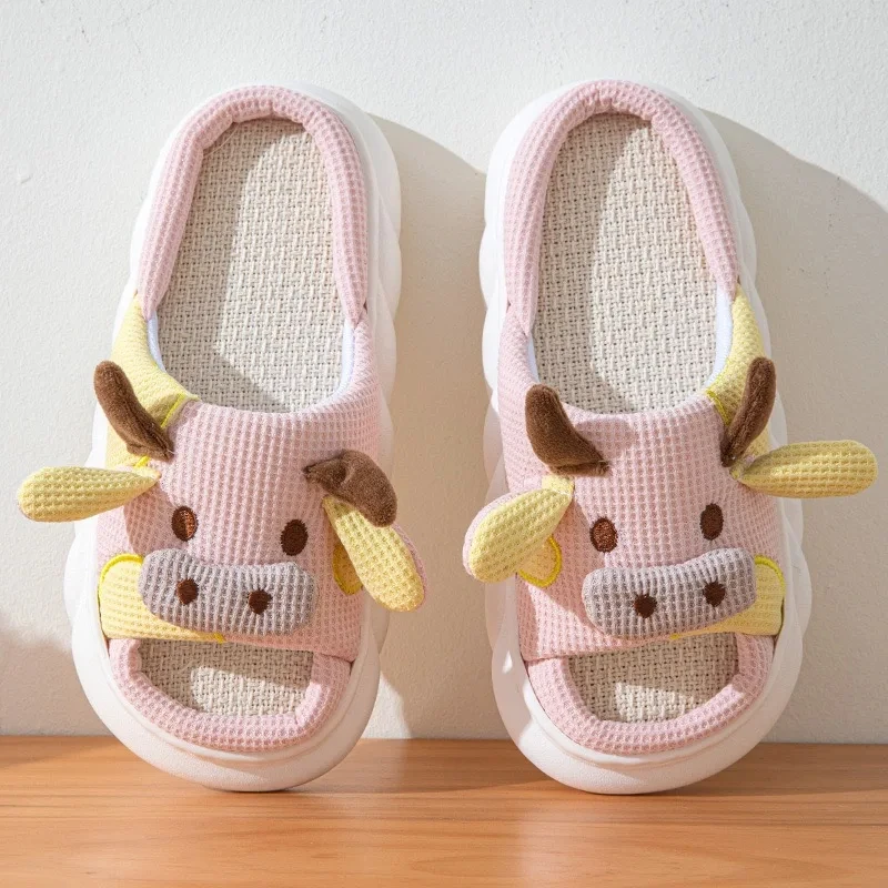 PVC Bottom Slippers Cute Shoes Summer Women Slippers Sandals Home Women Cow Animal Prints Slippers