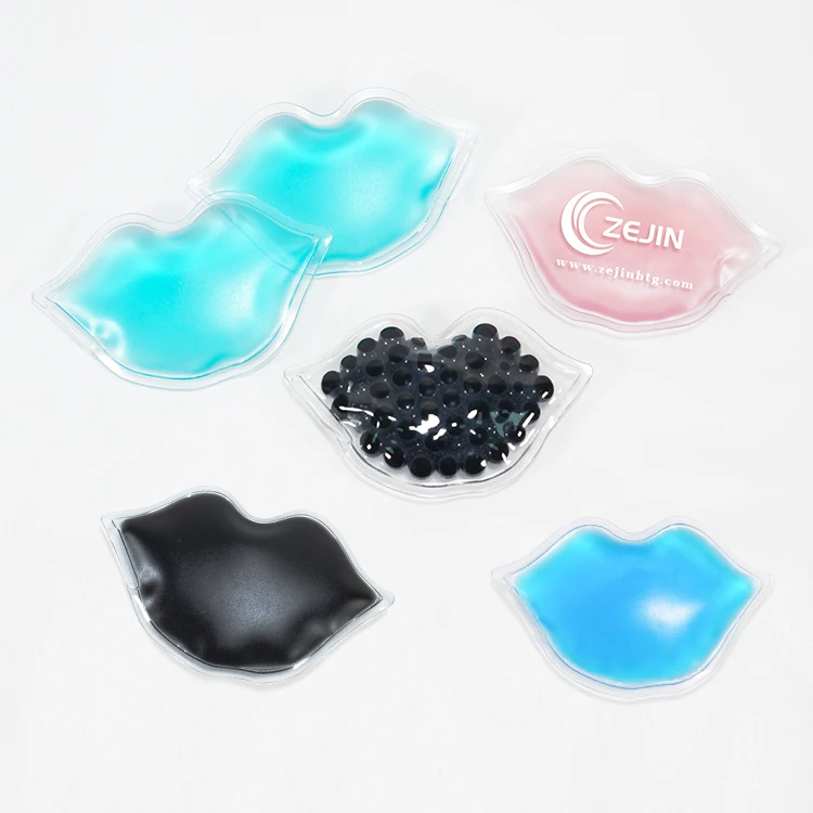 Small gift reusable hand warmer hot cold pack lip shape ice pack for summer winter