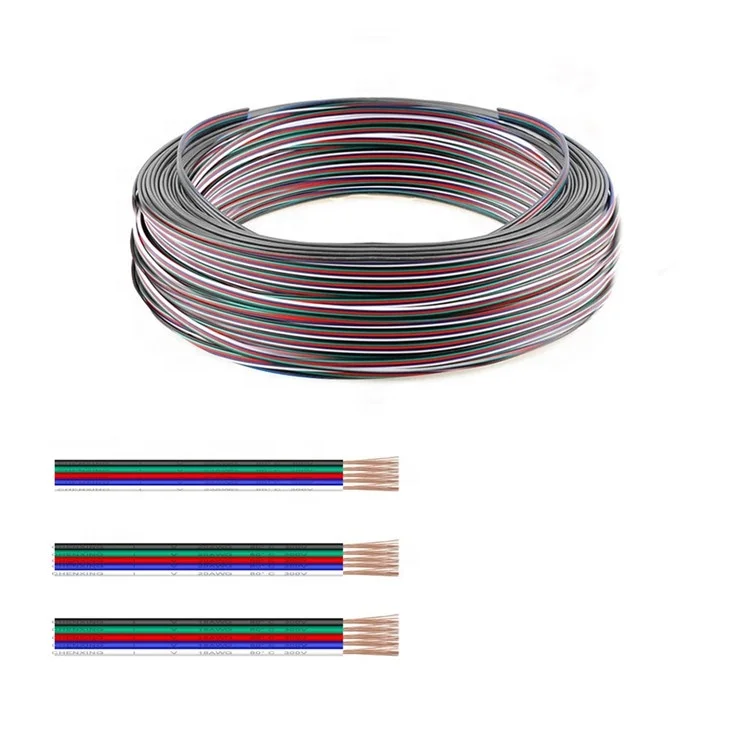 2-контактный 3-контактный 4-контактный 5-контактный 5 м 10 20 18AWG 20AWG 22AWG Электрический Удлинительный кабель для одноцветной светодиодной ленты RGB