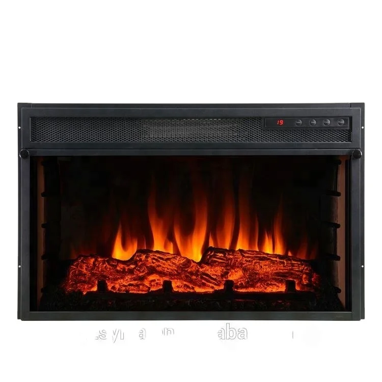 Electrical fireplace indoor insert, LED flame fire wood decoration insert fireplace with stone mdf mantel/