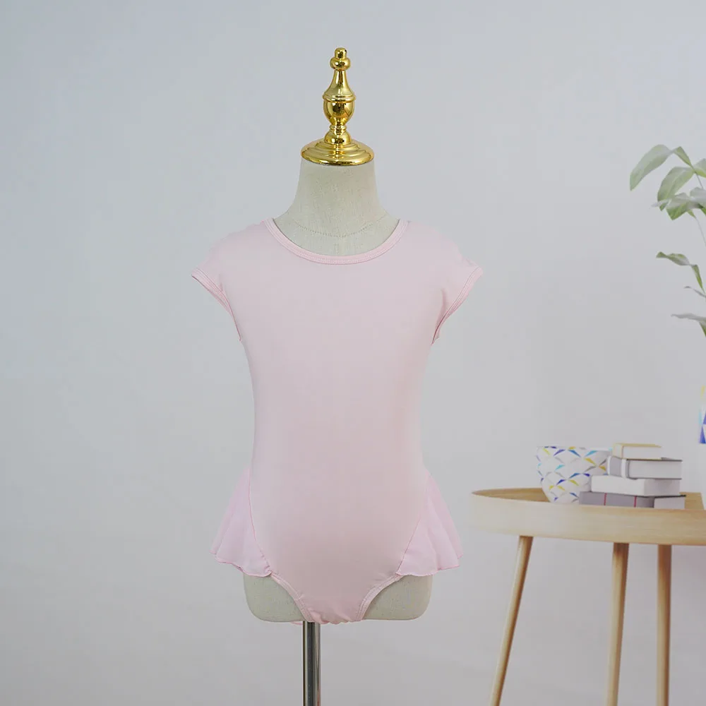 Wholesales popular good quality chiffon nylon half skirted dance ballet leotard for ballerina