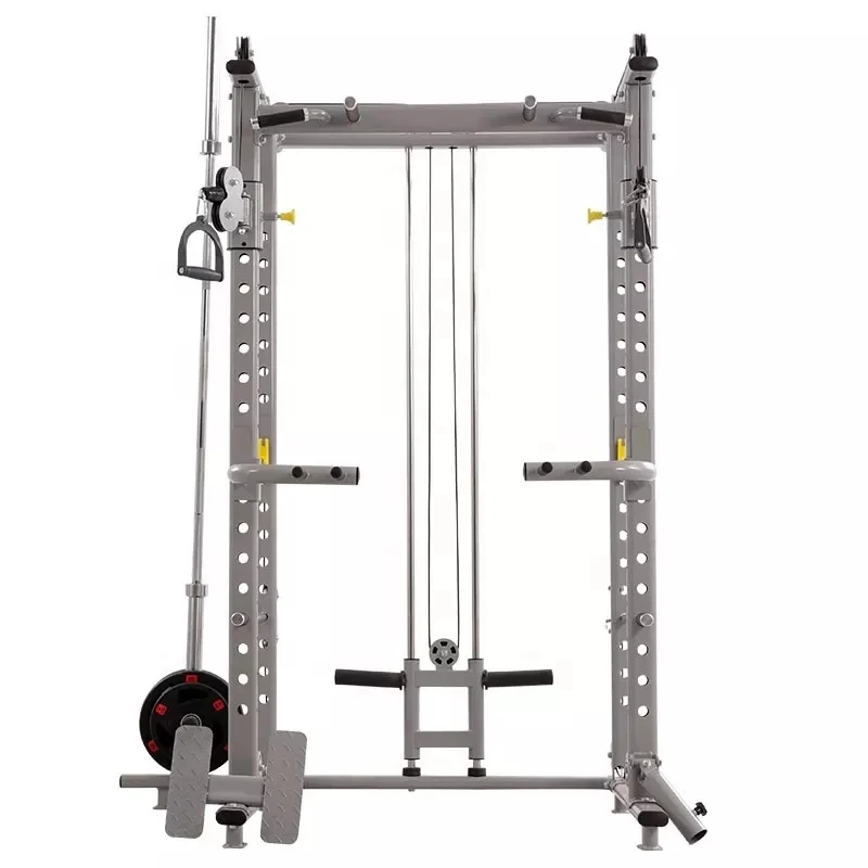 Multifunctional Weightlifting Power Rack With Pulley System Home Gym Equipment Squat Rack