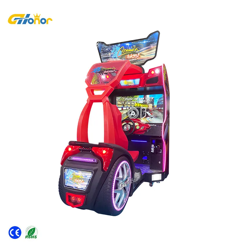 new design coin operated driving simulator car racing game machine driving simulator 5d