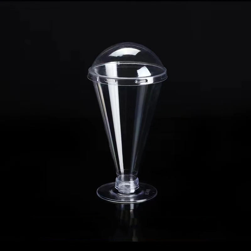 Plastic Dessert Cups With Spoons Disposable Appetizer Cups for cocktail with Tasting Spoon