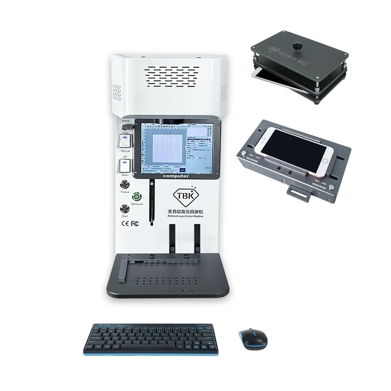 Мини лазерный диод TBK 958B с автофокусом, ЖК-дисплей, 6 Вт, для IPhoneX Max 8 +, отделяющий гравер с задней крышкой и стеклянной рамкой, 6 Вт