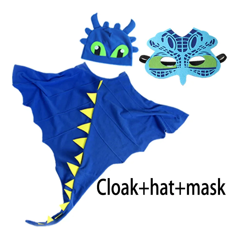 Dragon Costume Cloak with Hat Toothless Dragon Cape Anime Helloween Cosplay Costumes Dinosaur Costume