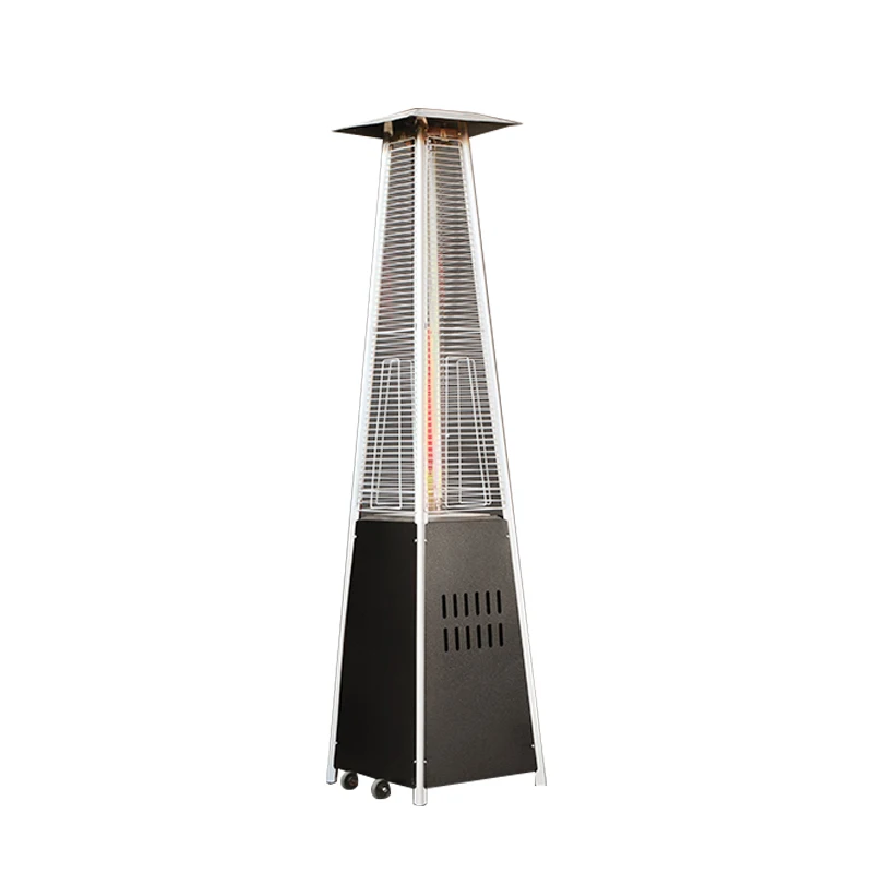 
Standing gas patio heater in brown hammered 