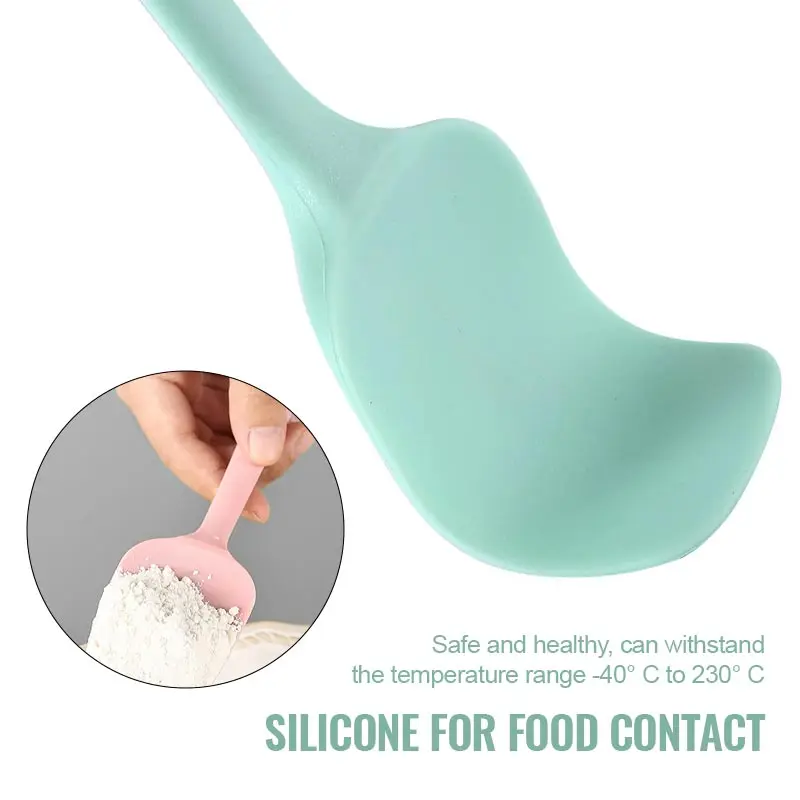 Rubber Spatula Heat Resistant Flexible Cooking Baking Silicone Spoon Spatula Scraper For Mixing Baking Serving Stirring Flipping
