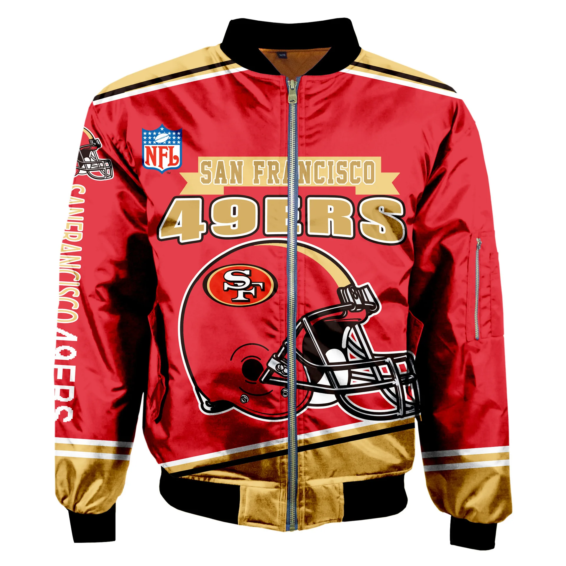 Wholesale New 49ers Flight Bomber Jacket casual long sleeve warm fashion unisex wear men women Autumn Winter Outdoor Jacket