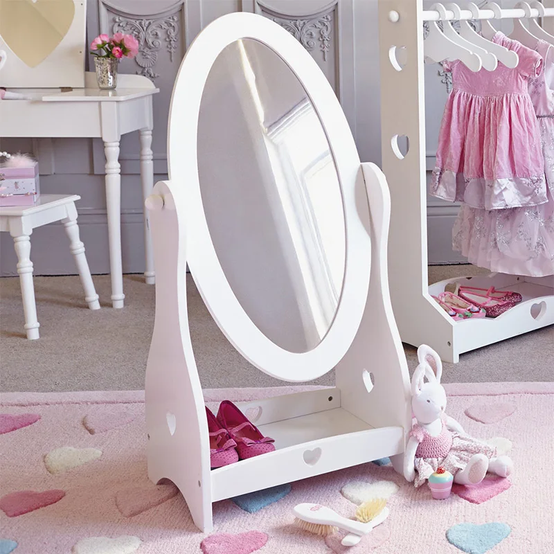 Lovely Children Wooden Standing Mirror Dresser Kids dressing mirror