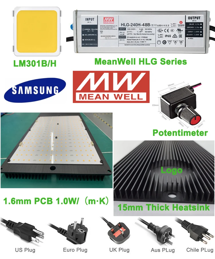 Ledbetter Double Switch LED Grow Light 240W V2 V3 Samsung LM301B  LM301h 3500K IR UV