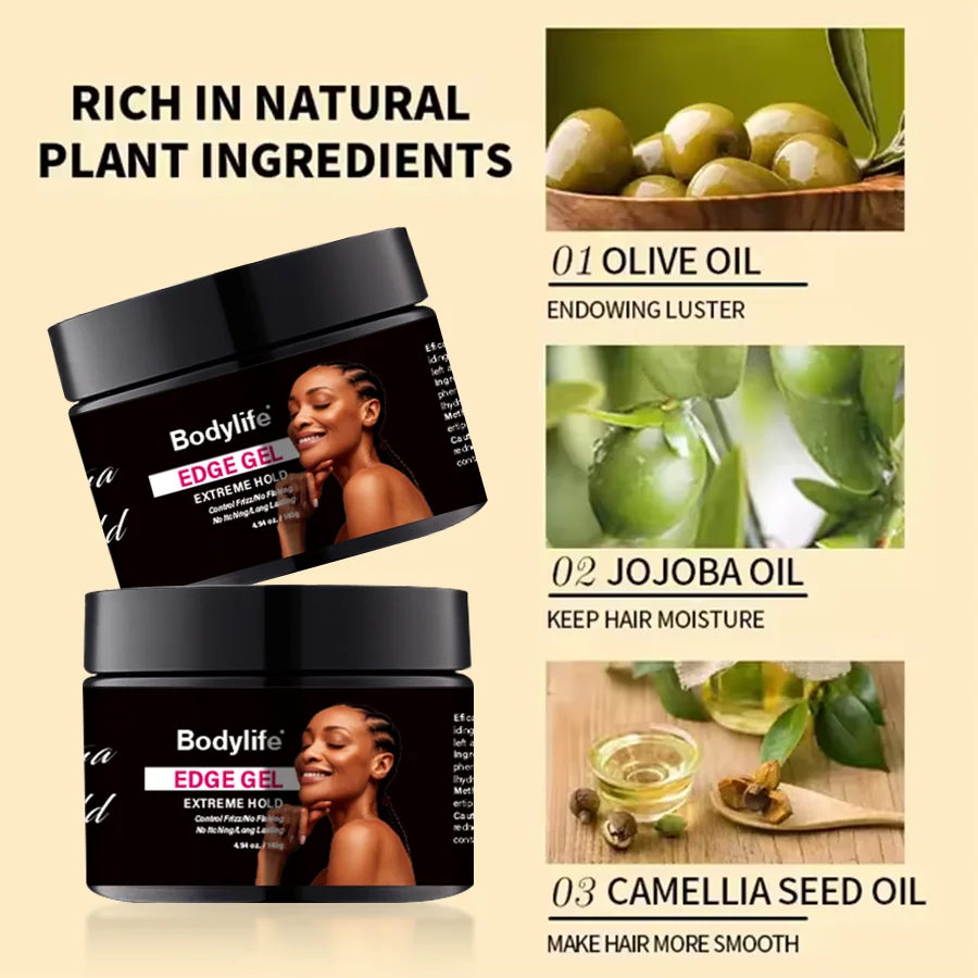 Private Label Oem/odm Hair Wax Braid Gel Private Label No Alcohol And No White Edge Gel Braid Gel Edge Control