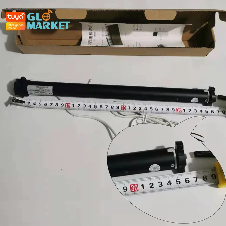 Glomarket WiFi Smart Type Electric Curtain Motor Zigbee Automatic Home Remote Control Metal Material Curtains Tubular Motor