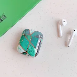 Гальванический мраморный чехол для наушников AirPods Pro милые розовые мягкие защитные чехлы с цветами AirPod Air