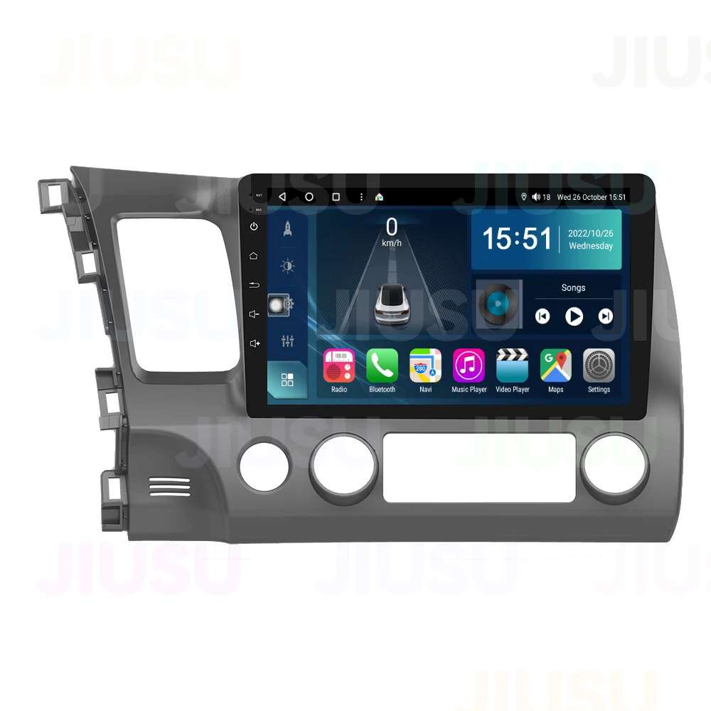 Автомагнитола на Android 12 10 дюймов мультимедийная система автомобильный DvD-плеер для Honda Civic 2008-2011 стерео сенсорный экран Carplay DSP GPS