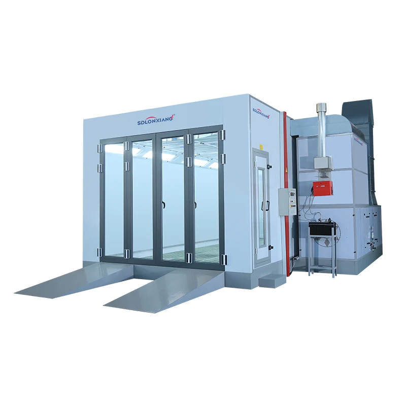 Best Selling LED Lighting Car Spray Booth with Electric Heating System Infrared Lamps Baking Car Painting Diesel Burner Included