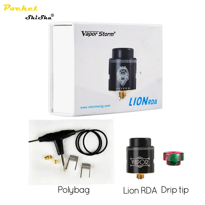 Оригинальный Лидер продаж испаритель Vapor Storm RDA Lion с комплектом модов