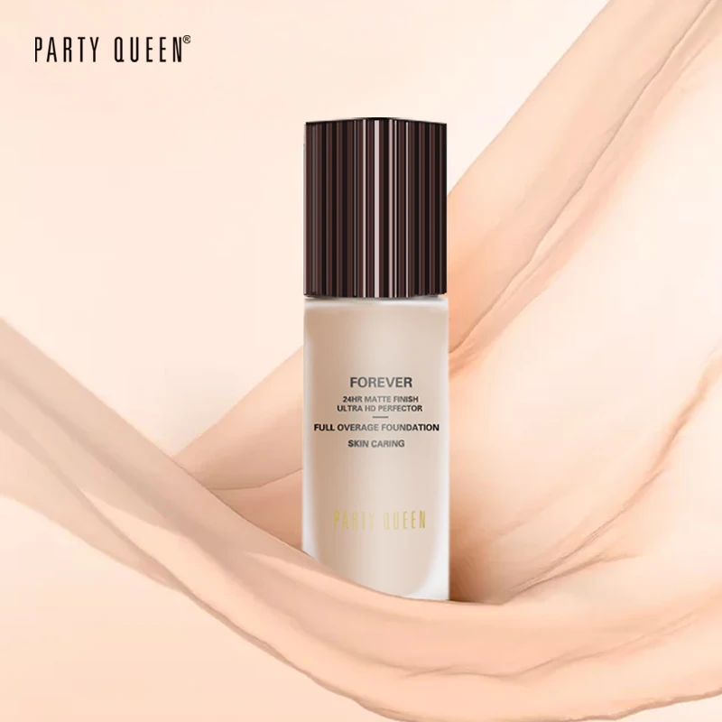 PARTYQUEEN 1#  High Perfection Skin-caring Luxury Foundation Cover Natural Liquid Foundation Face Long Lasting