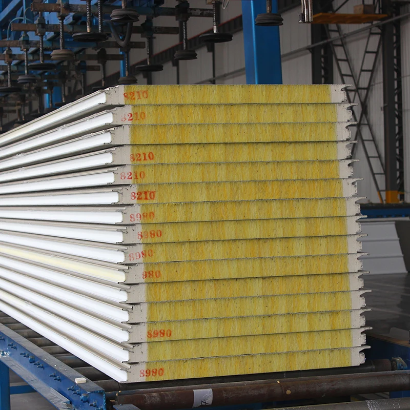 CE China manufacture wholesale insulated rock wool /glasswool /eps sandwich panel for wall