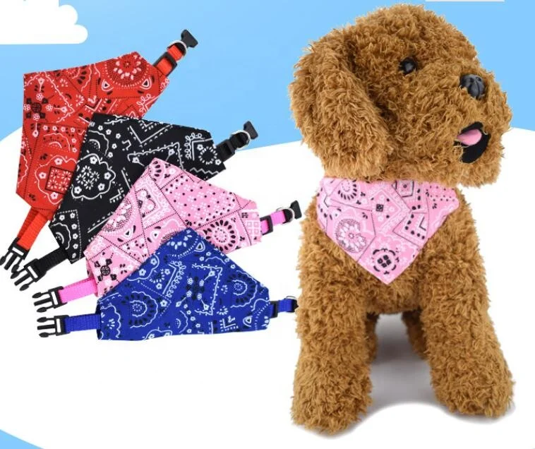Adjustable Pet Dog Triangular collar Bandage Puppy Cat Scarf Bandana Collar Bibs Cat Neck Decor Dogs Cats accessories supply