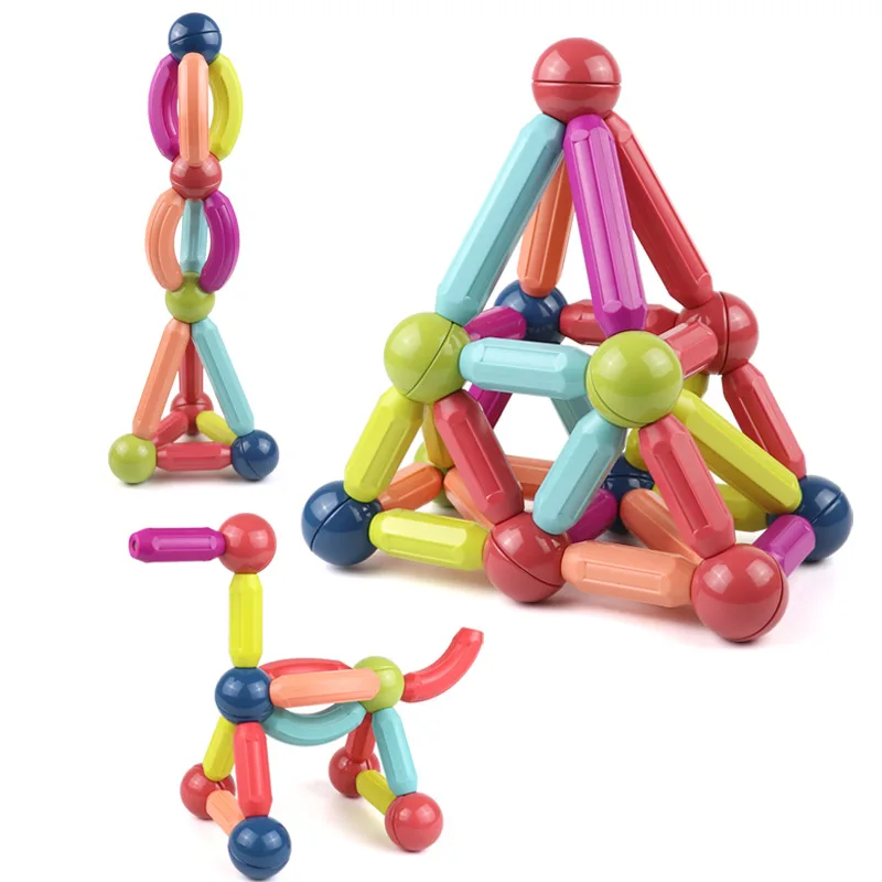 Popular Educational Stem Toys 3d Magnet Building Block Magnetic Ball And Rod Construction Set