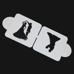 Fondant Cake Stencil Dancing Lovers For Wedding Decoration Coffee Mold Baking Tools For Cakes Sugar Craft Cookie Mold