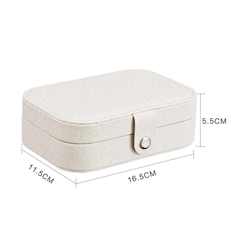 Lady PU Leather Jewelry Box Storage Box Ring Display Case Portable Jewelry Organizer for Necklaces Joyeros Organizador De Joyas