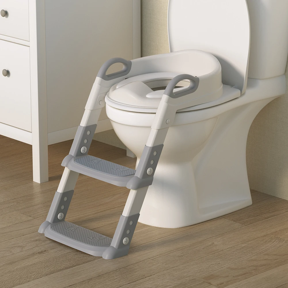 Hot selling portable  baby kids foldable potty training toilet seats with ladder