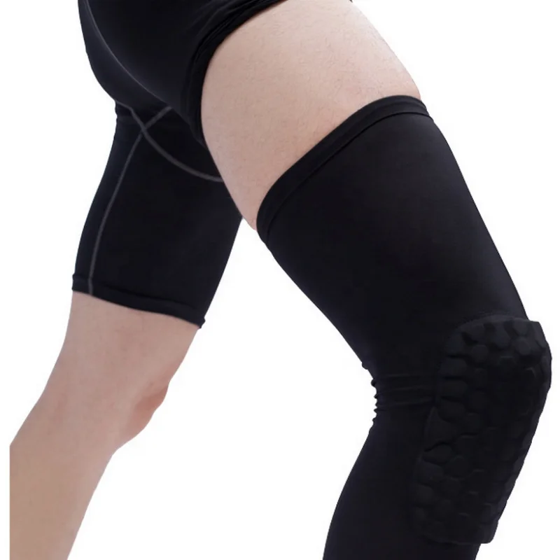 Elastic Kneepad Protective Gear Patella Foam Support Volleyball Support Basketball Knee Pads Sleeve Honeycomb Brace
