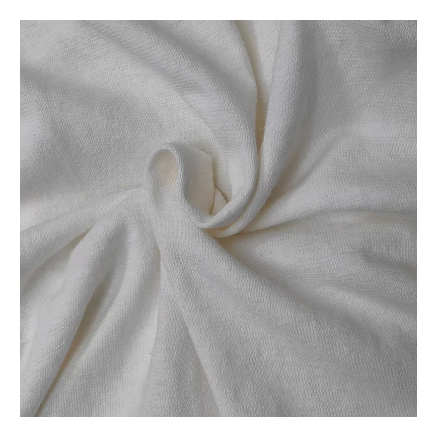 22015 Custom Color Breathable 55% Hemp 45% Organic Cotton Sweatshirts Jersey Knitted Single Jersey Fabric