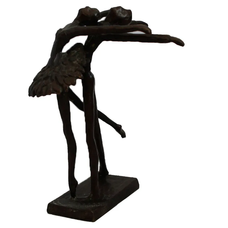 Home Decor Handicraft Cast Iron Bronze Metal Ballet Dancing couple  Statues Ballet Dancer Sculpture Hot Sale Factory Price