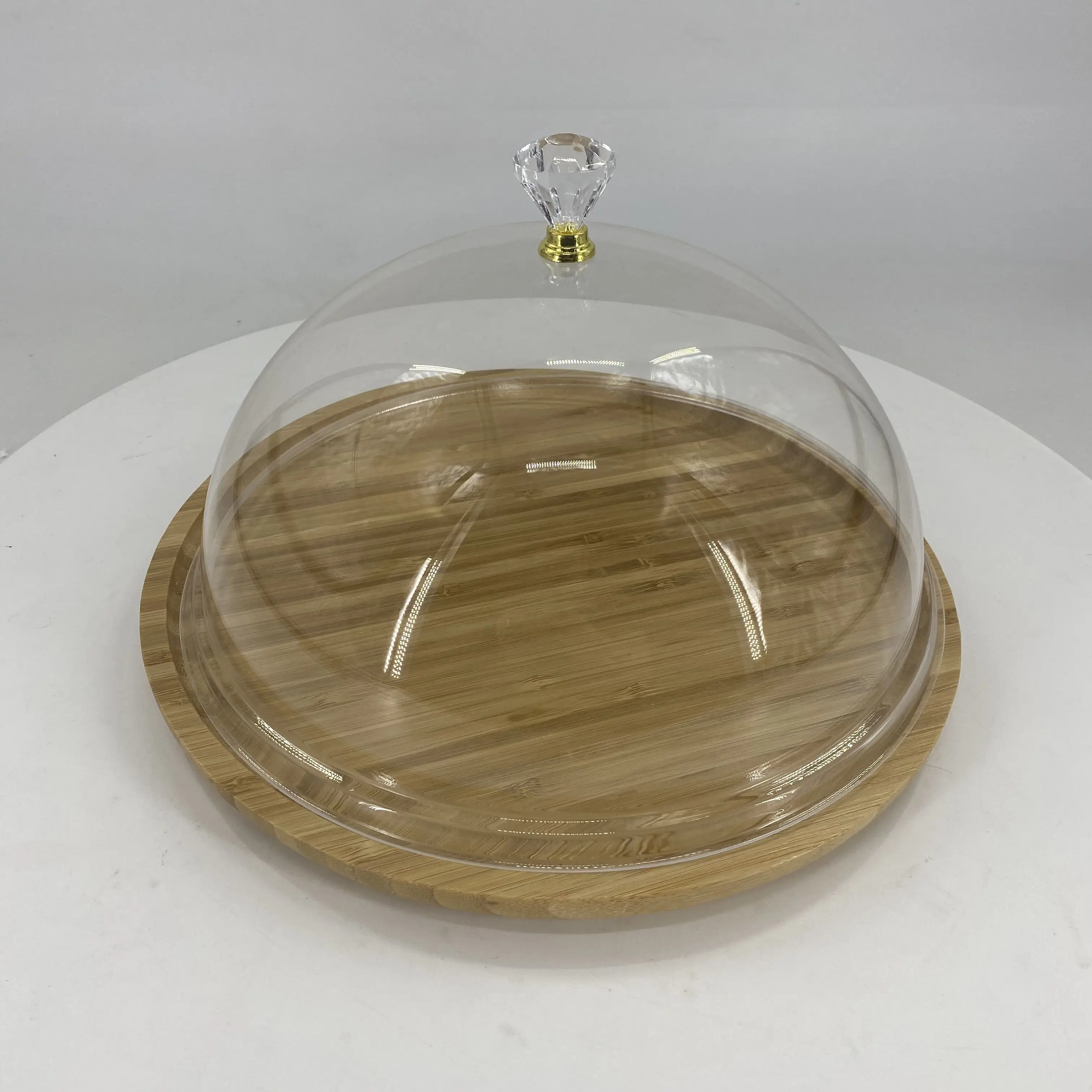 bamboo fruit serving platter dessert holder  wooden cake stand bamboo Cake Stand