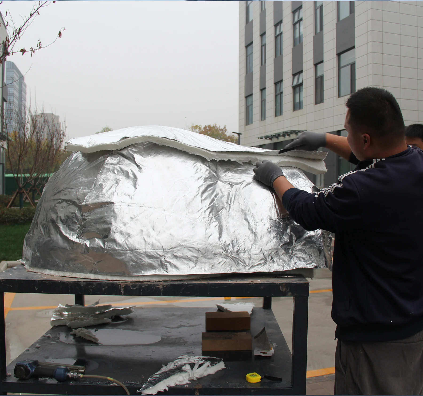 Fireproof pizza oven for sale camping wood burning pizza oven portable outdoor