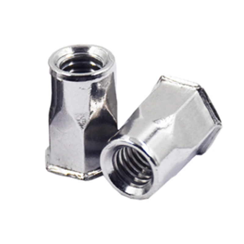 M6 M8 M10 Double Hex Countersunk Flat Head Rivet Nut ASTM B8/B8M/B8T A453 GR660 A286 18-8 Stainless Steel Plain Polishing Metric