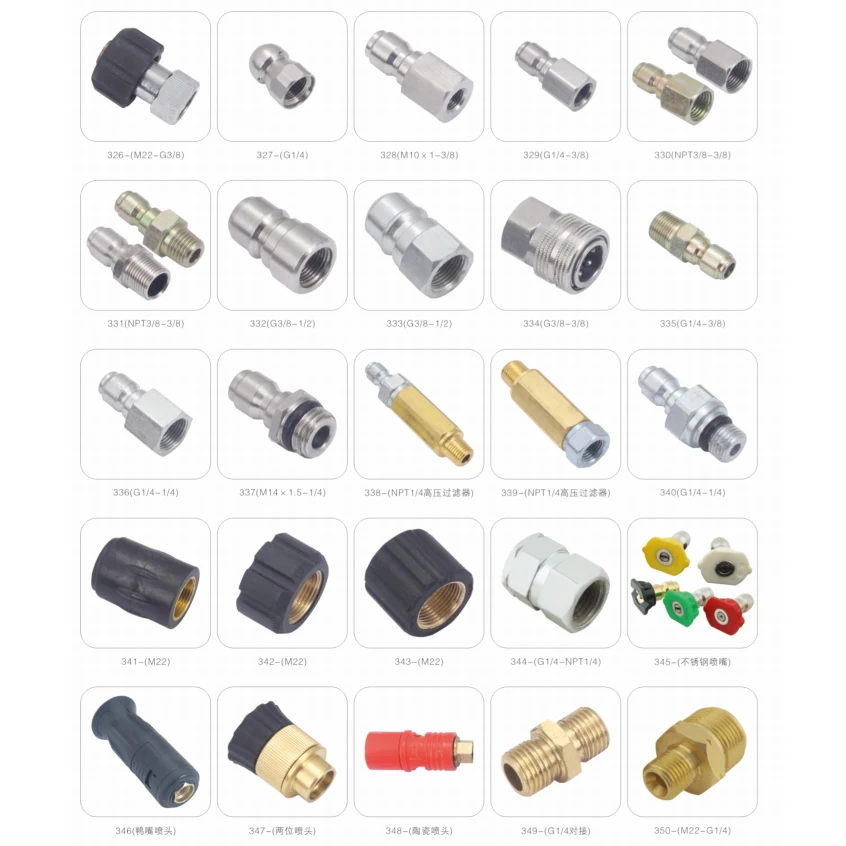 Car water gun foam spray pot conversion joint High pressure cleaning machine outlet water pipe quick connector