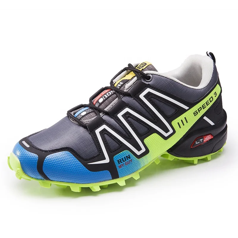 High quality outdoor sneaker rubber rock climbing shoes  men no slip hiking shoes