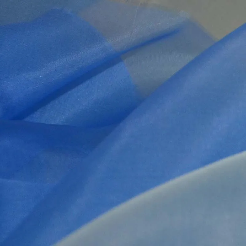 stiff pure 100%silk organza fabric silk gauze fabric for dress