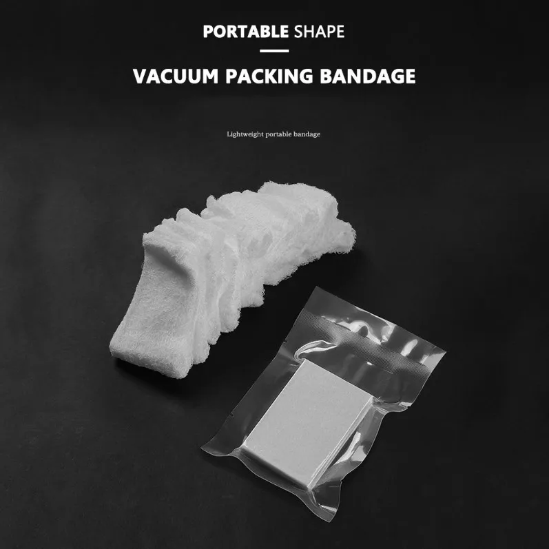 SJ Medical Wound Dressing Hemostatic Gauze Z Fold Chitosan Vacuum Compressed Cotton Non-Woven Bandage